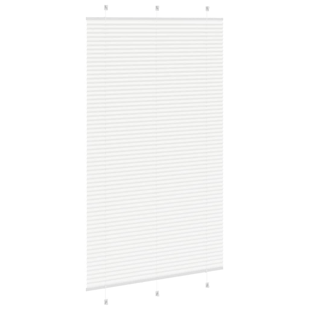 vidaXL Πλισέ περσίδα Λευκό 115x200 cm Πλάτος υφάσματος 114,4 cm