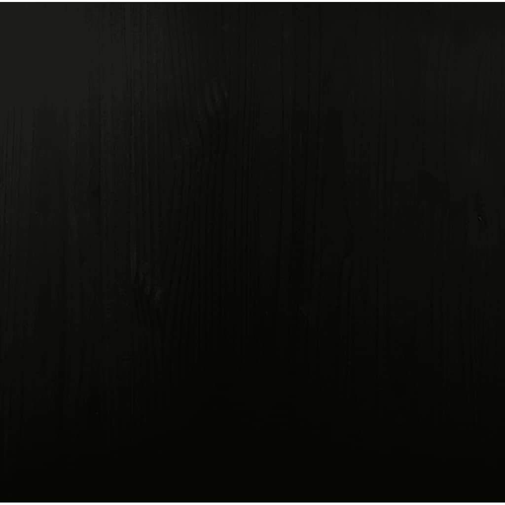 vidaXL Τροχήλατο ντουλάπι με γραφείο "MOSS" Μαύρο μασίφ ξύλο πεύκο