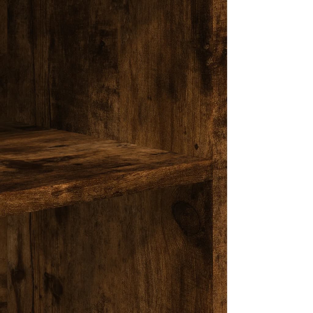 vidaXL Βοηθητικό Τραπέζι με Ρόδες Καπνιστή Δρυς 55x60x78 εκ. Επ. Ξύλο