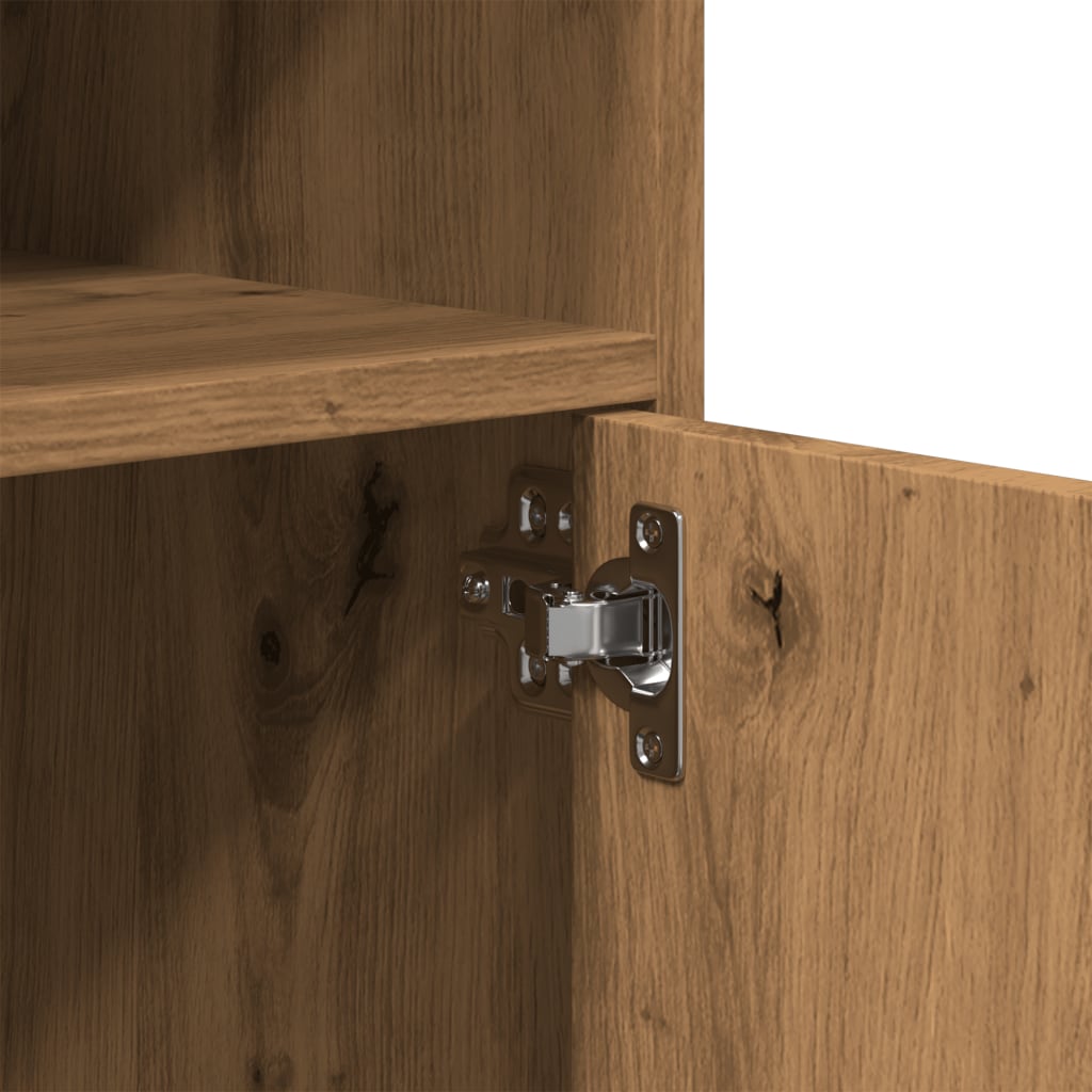 vidaXL Ντουλάπι Τροχήλατο Αρτισιανή Δρυς 60x48x81 εκ. από Επεξ. Ξύλο