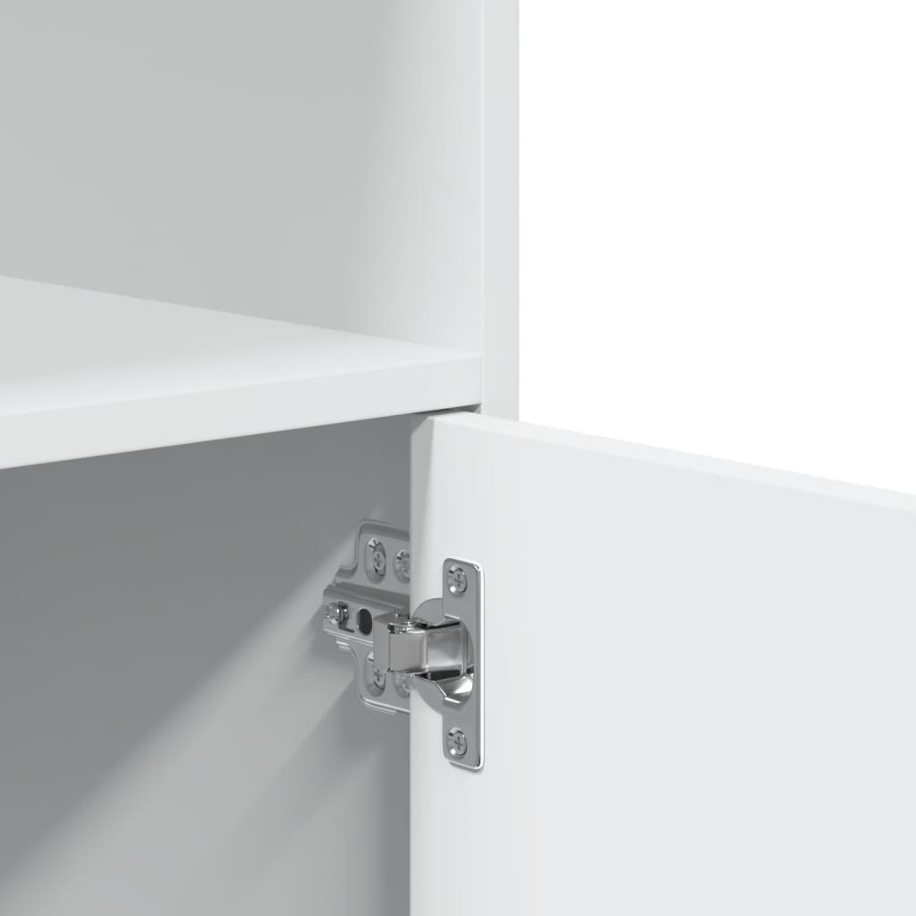 vidaXL Ντουλάπι Τροχήλατο Λευκό 55x40x91 εκ. από Επεξεργασμένο Ξύλο