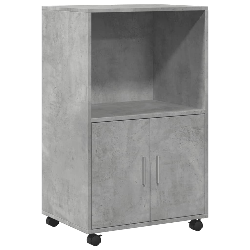 vidaXL Ντουλάπι Τροχήλατο Γκρι Σκυρ. 55x40x91 εκ. από Επεξ. Ξύλο