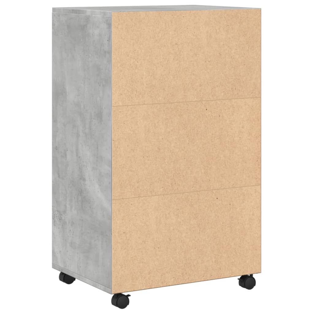 vidaXL Ντουλάπι Τροχήλατο Γκρι Σκυρ. 55x40x91 εκ. από Επεξ. Ξύλο