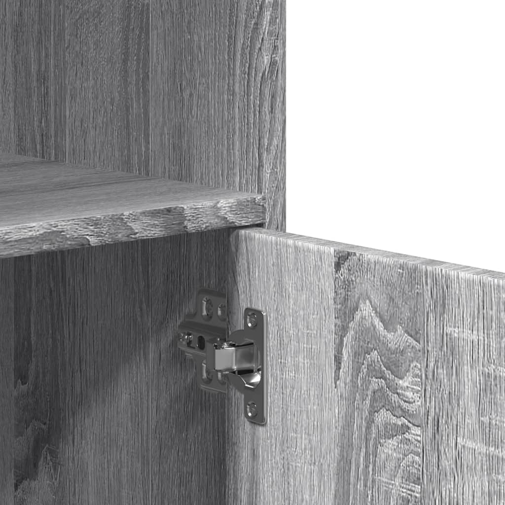 vidaXL Ντουλάπι Με Ροδάκια Γκρι Sonoma 55x40x91 εκ. Επεξεργασμένο Ξύλο