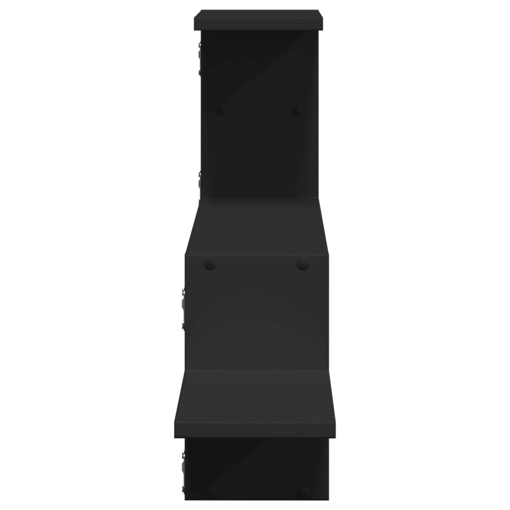 vidaXL Ράφι Τοίχου Μαύρη 104x15x49 εκ. από Επεξεργασμένο Ξύλο