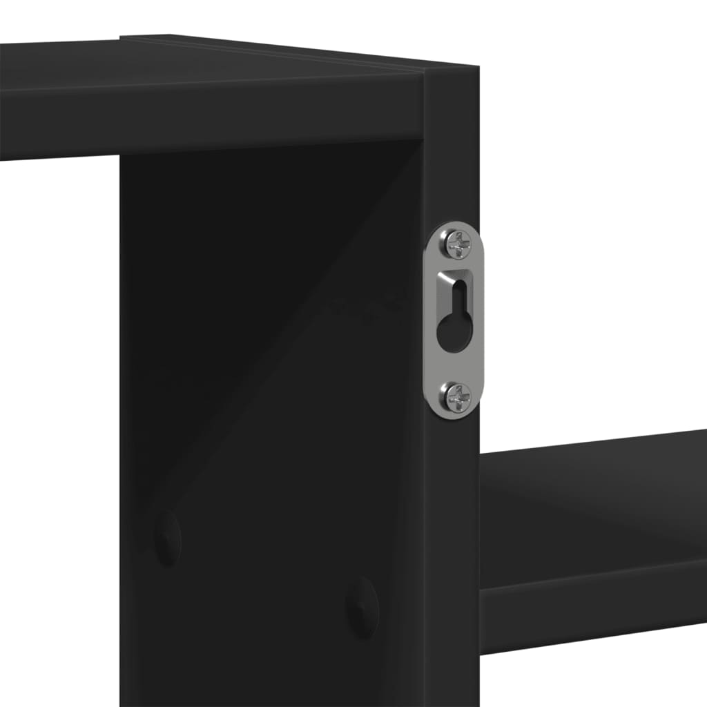 vidaXL Ράφι Τοίχου Μαύρη 104x15x49 εκ. από Επεξεργασμένο Ξύλο
