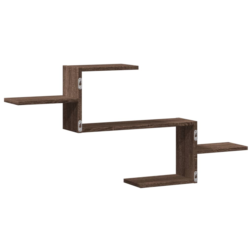 vidaXL Ραφιέρα Τοίχου Καφέ Δρυς 104x15x49 εκ. Επεξεργασμένο Ξύλο