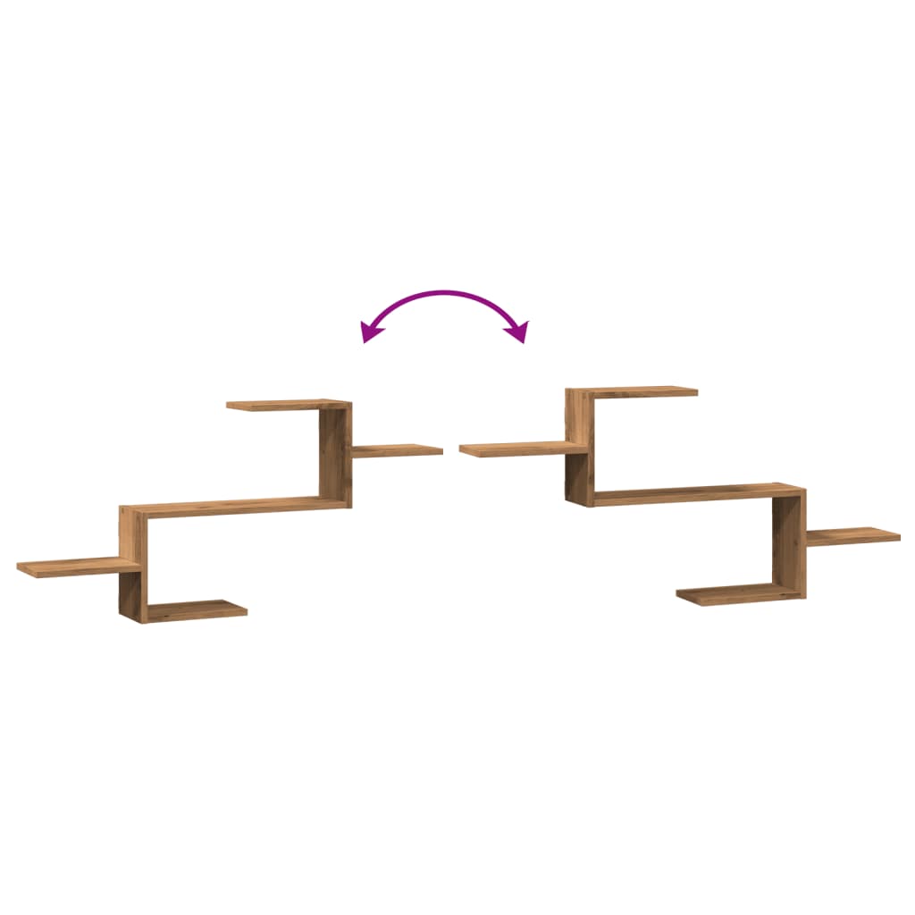 vidaXL Ράφι Τοίχου Αρτισιανή Δρυς 104x15x49 εκ. από Επεξεργασμένο Ξύλο