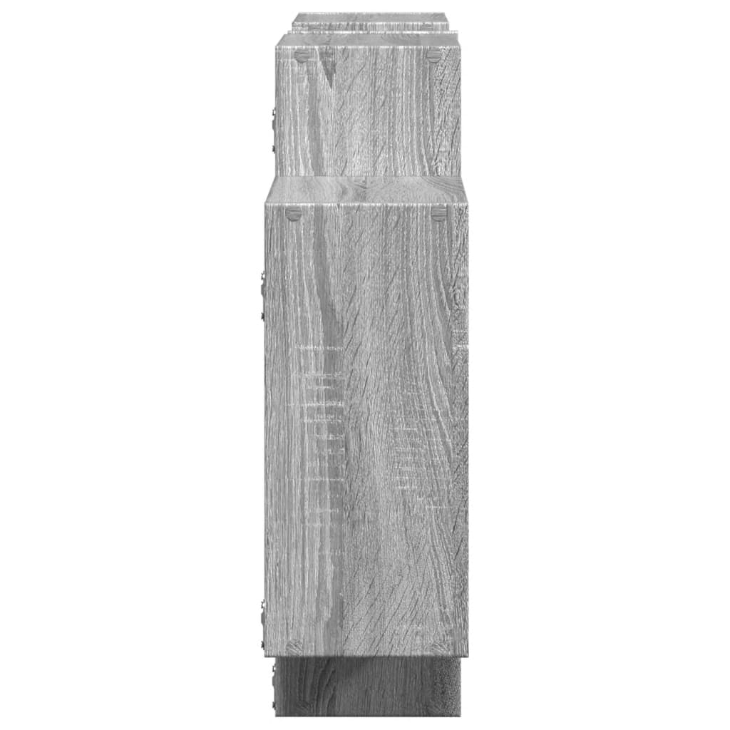 vidaXL Ραφιέρα Τοίχου Γκρι Sonoma 159x18x65 εκ. Επεξεργασμένο Ξύλο