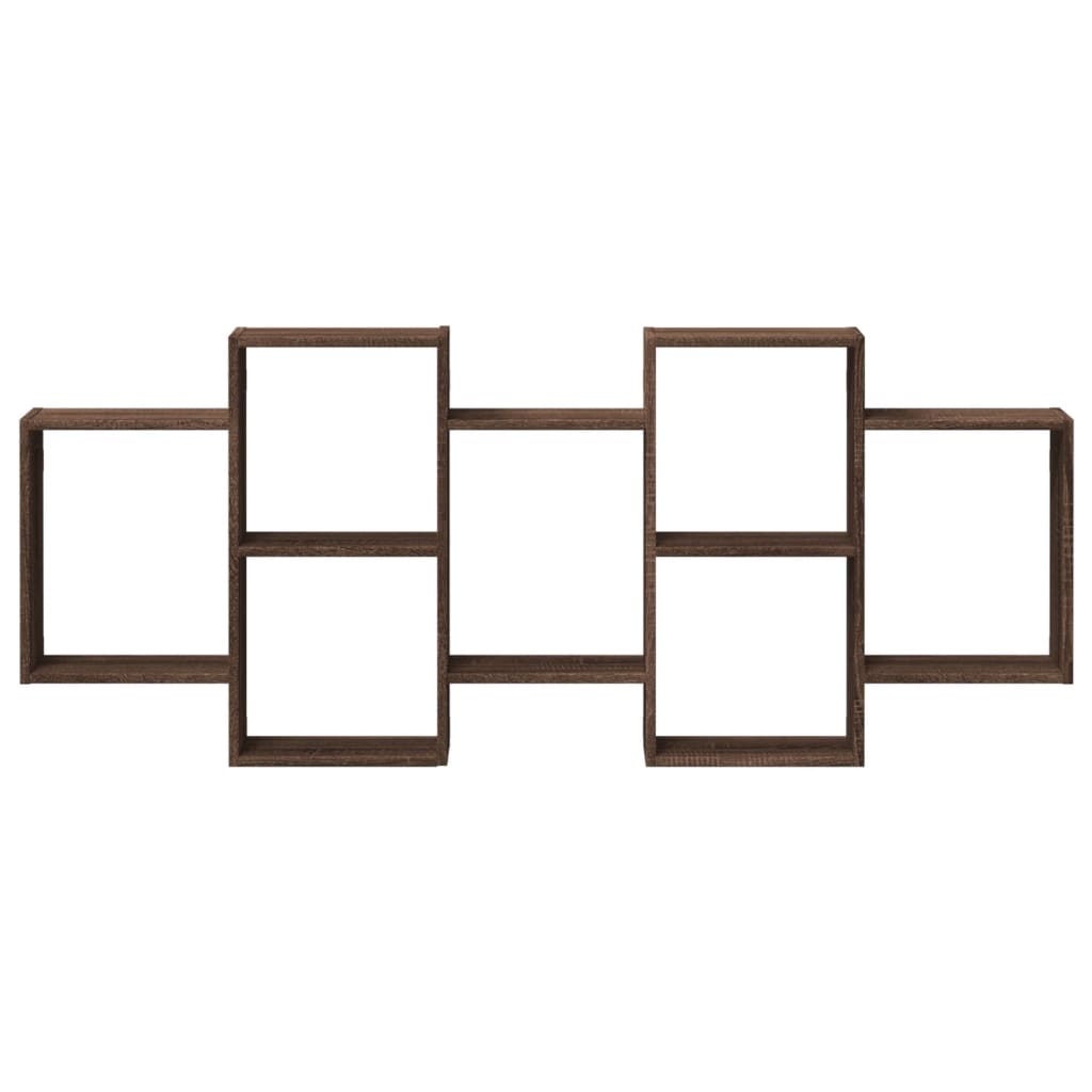 vidaXL Ραφιέρα Τοίχου Καφέ Δρυς 159x18x65 εκ. από Επεξεργασμένο Ξύλο