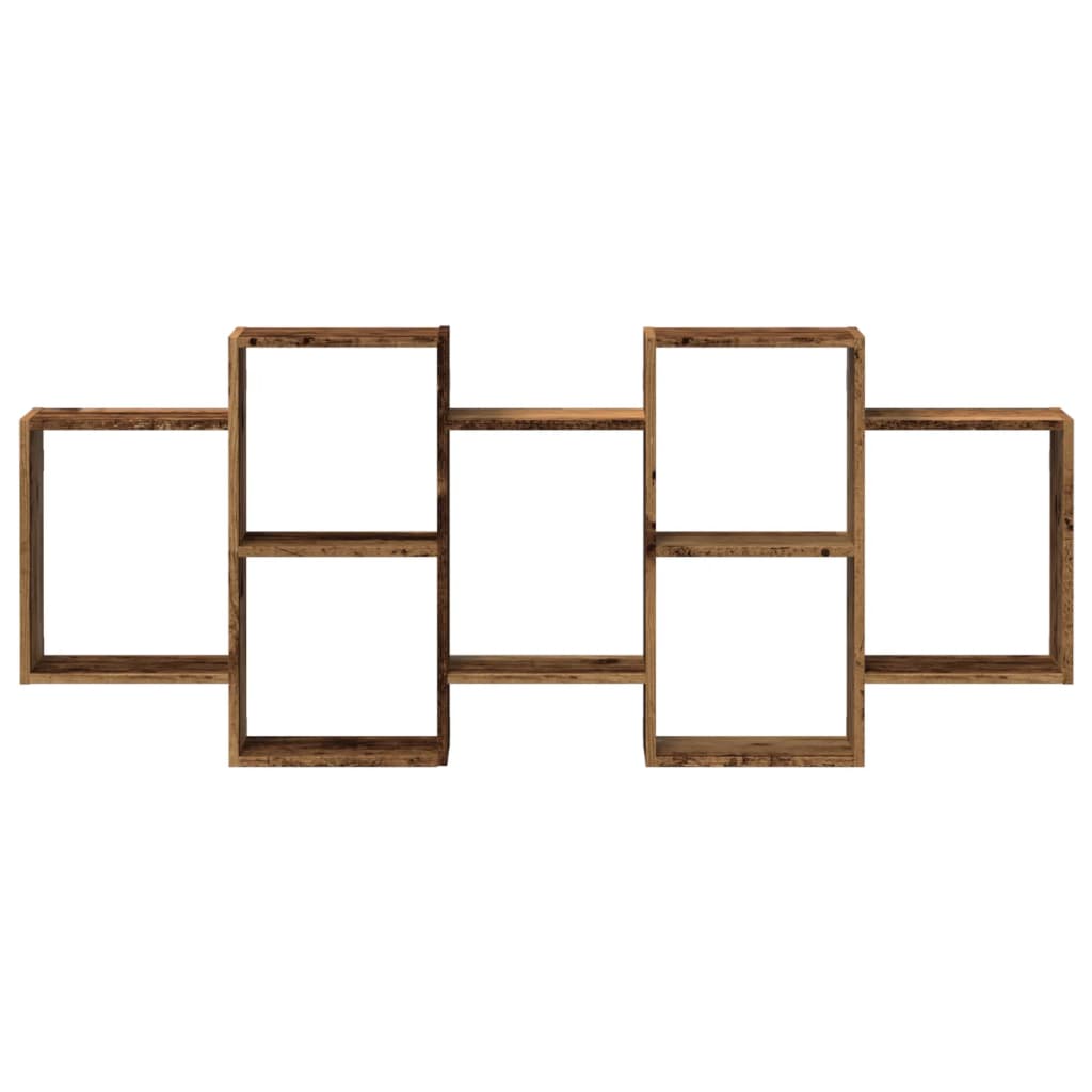 vidaXL Ραφιέρα Τοίχου Όψη Παλαιού Ξύλου 159x18x65 εκ. από Επεξ. Ξύλο