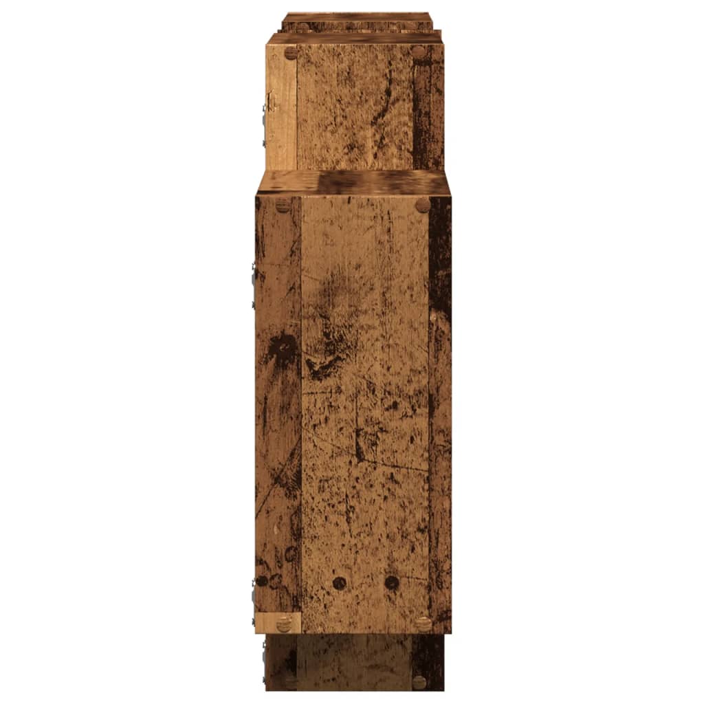 vidaXL Ραφιέρα Τοίχου Όψη Παλαιού Ξύλου 159x18x65 εκ. από Επεξ. Ξύλο