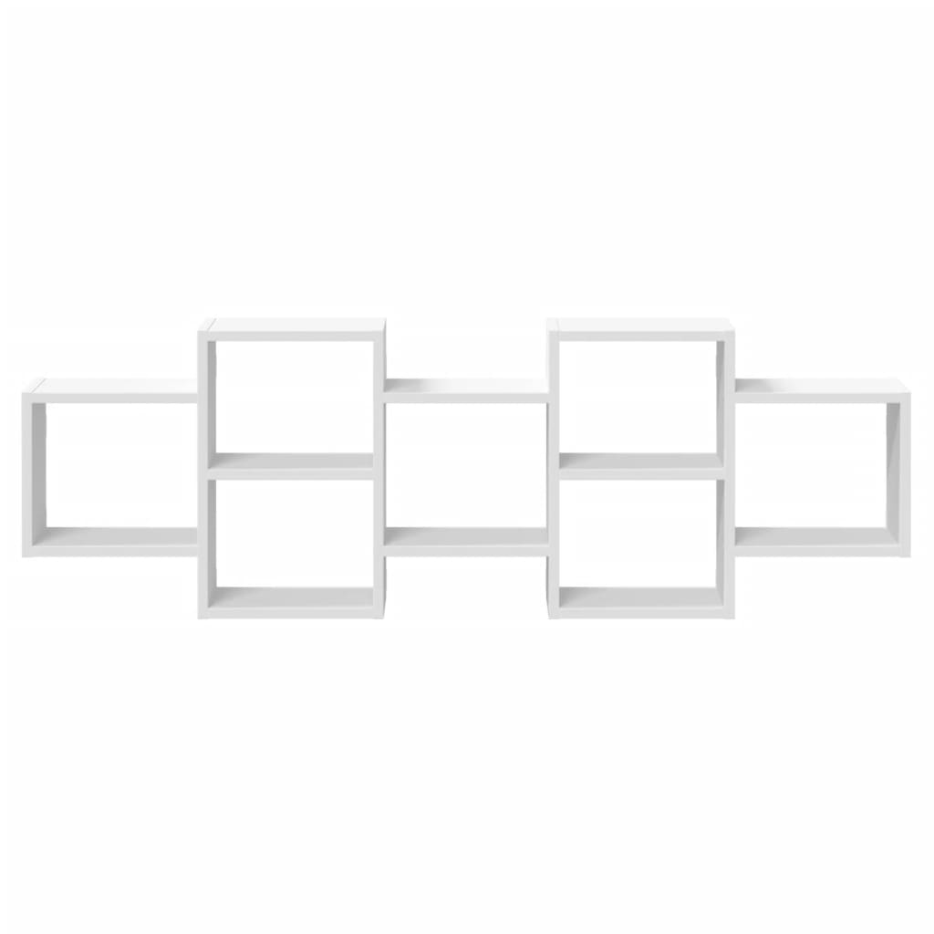 vidaXL Ραφιέρα Τοίχου Λευκό 129x18x42 εκ. από Επεξεργασμένο Ξύλο