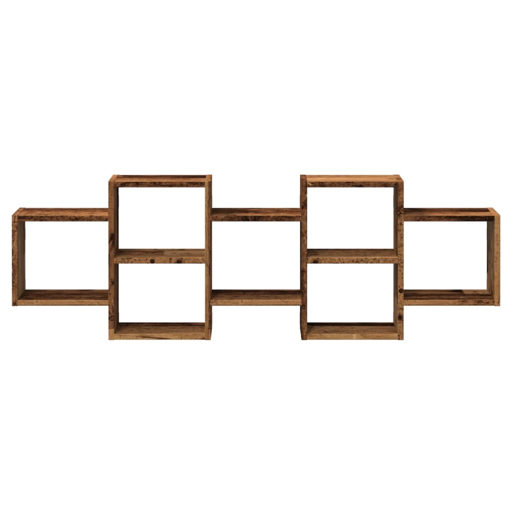 vidaXL Ραφιέρα Τοίχου Όψη Παλαιού Ξύλου 129x18x42 εκ. από Επεξ. Ξύλο