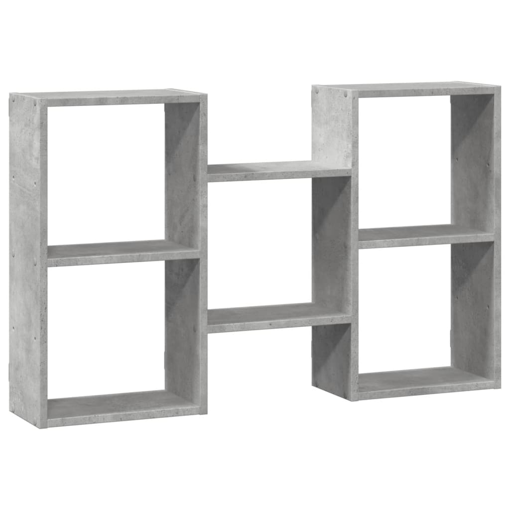 vidaXL Ραφιέρα Τοίχου Γκρι Σκυροδέματος 96x18x60 εκ. από Επεξ. Ξύλο