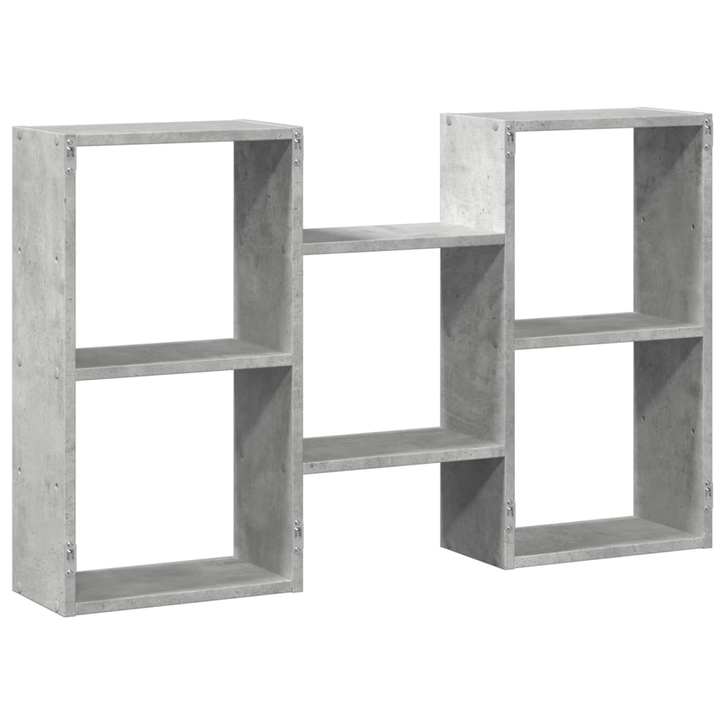 vidaXL Ραφιέρα Τοίχου Γκρι Σκυροδέματος 96x18x60 εκ. από Επεξ. Ξύλο