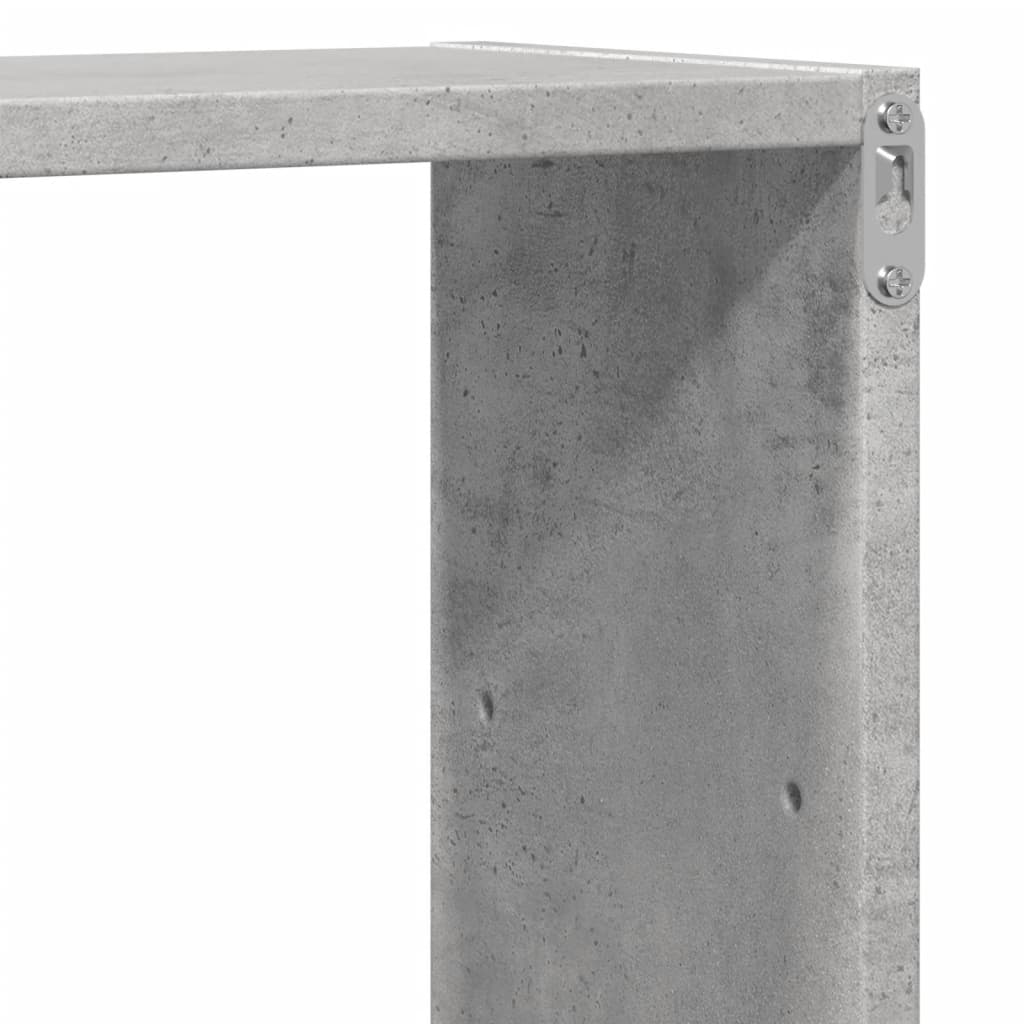 vidaXL Ραφιέρα Τοίχου Γκρι Σκυροδέματος 96x18x60 εκ. από Επεξ. Ξύλο