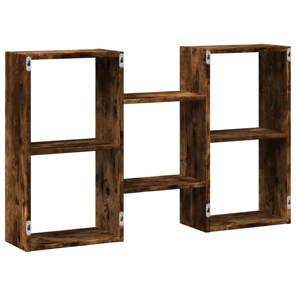 vidaXL Ραφιέρα Τοίχου Καπνιστή Δρυς 96x18x60 εκ. Επεξεργασμένο Ξύλο