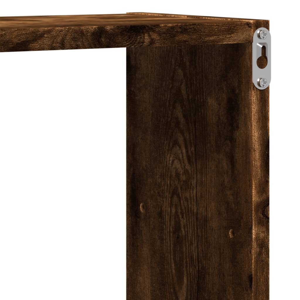 vidaXL Ραφιέρα Τοίχου Καπνιστή Δρυς 96x18x60 εκ. Επεξεργασμένο Ξύλο