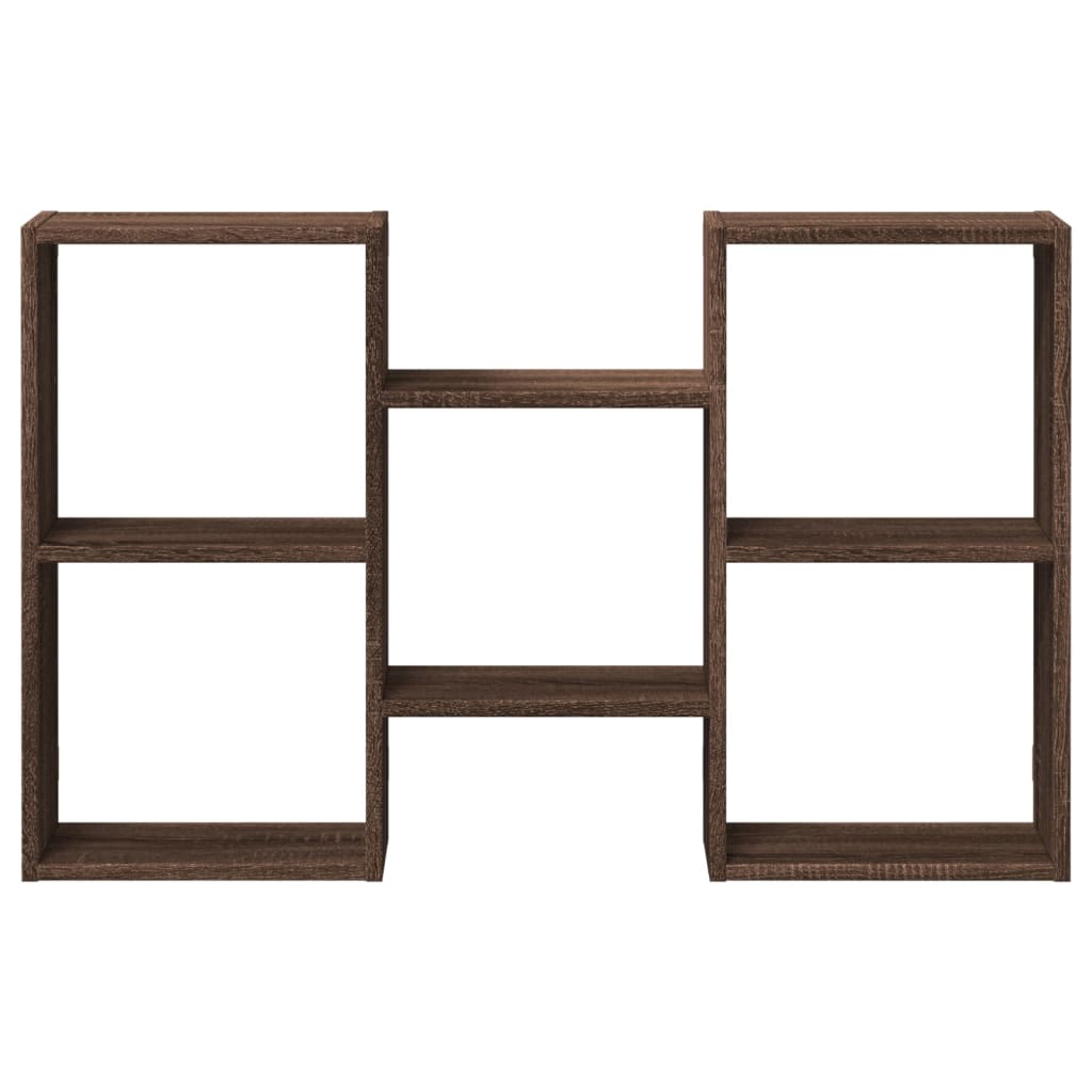 vidaXL Ραφιέρα Τοίχου Καφέ Δρυς 96x18x60 εκ. Επεξεργασμένο Ξύλο