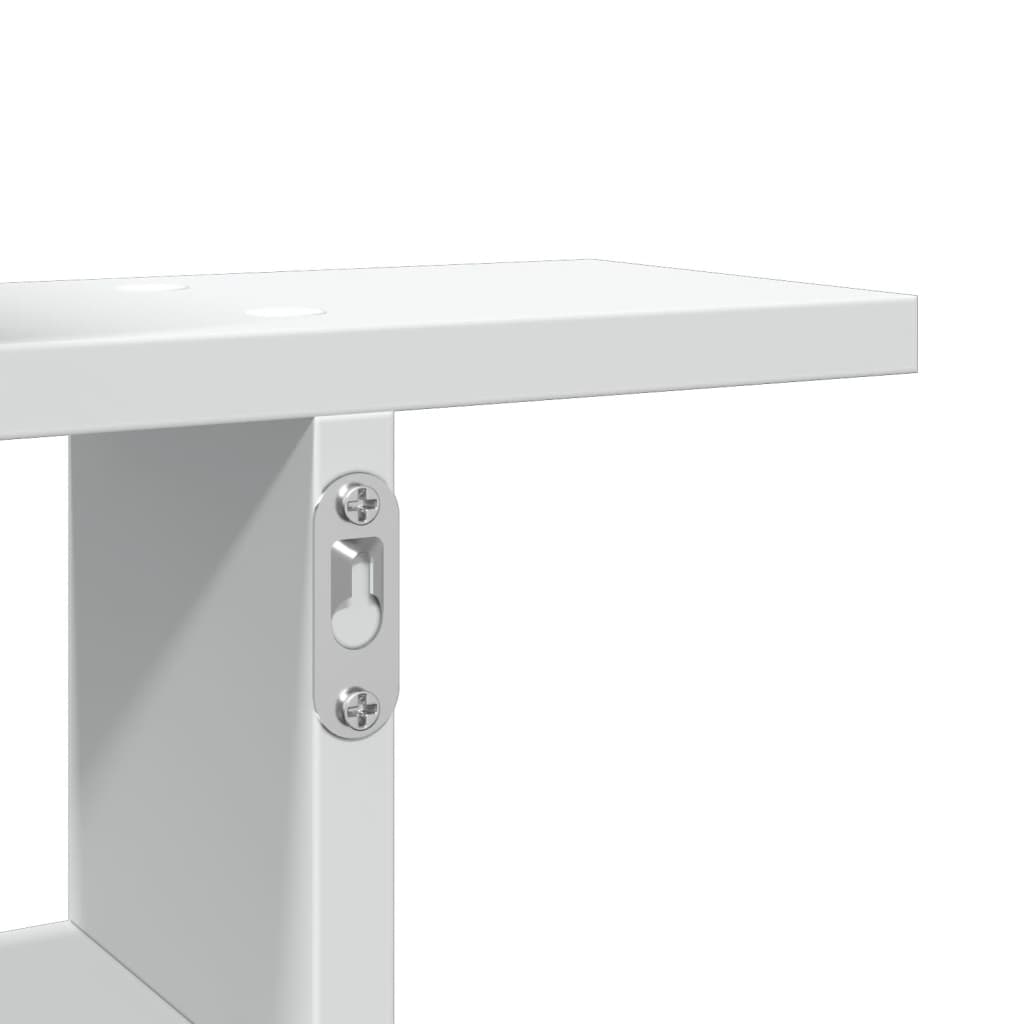 vidaXL Ραφιέρες Τοίχου 2 τεμ. Λευκές 38x12x38 εκ. από Επεξ. Ξύλο