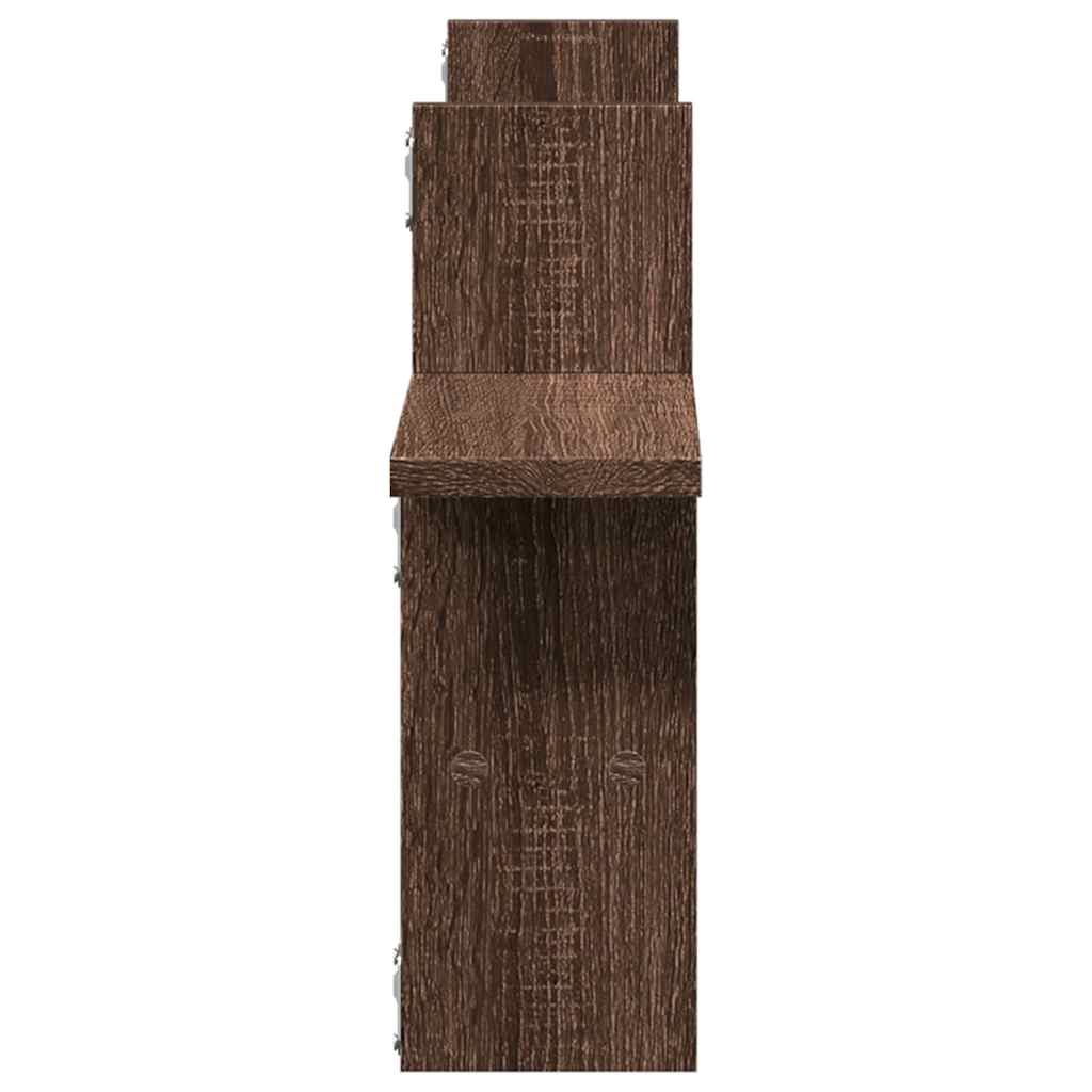 vidaXL Ραφιέρες Τοίχου 2 τεμ. Καφέ Δρυς 38x12x38εκ. Επεξεργασμένο Ξύλο