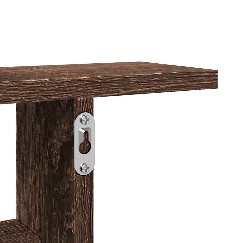 vidaXL Ραφιέρες Τοίχου 2 τεμ. Καφέ Δρυς 38x12x38εκ. Επεξεργασμένο Ξύλο