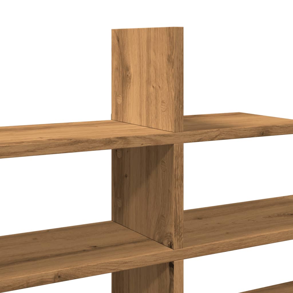 vidaXL Ραφιέρα Τοίχου Αρτισιανή Δρυς 124,5x18x60,5 εκ. Επεξ. Ξύλο