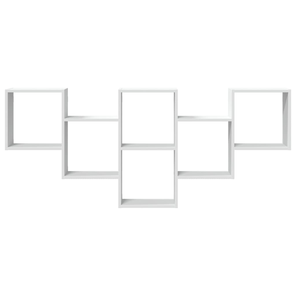 vidaXL Ραφιέρα Τοίχου Λευκό 159x18x66 εκ. από Επεξ. Ξύλο