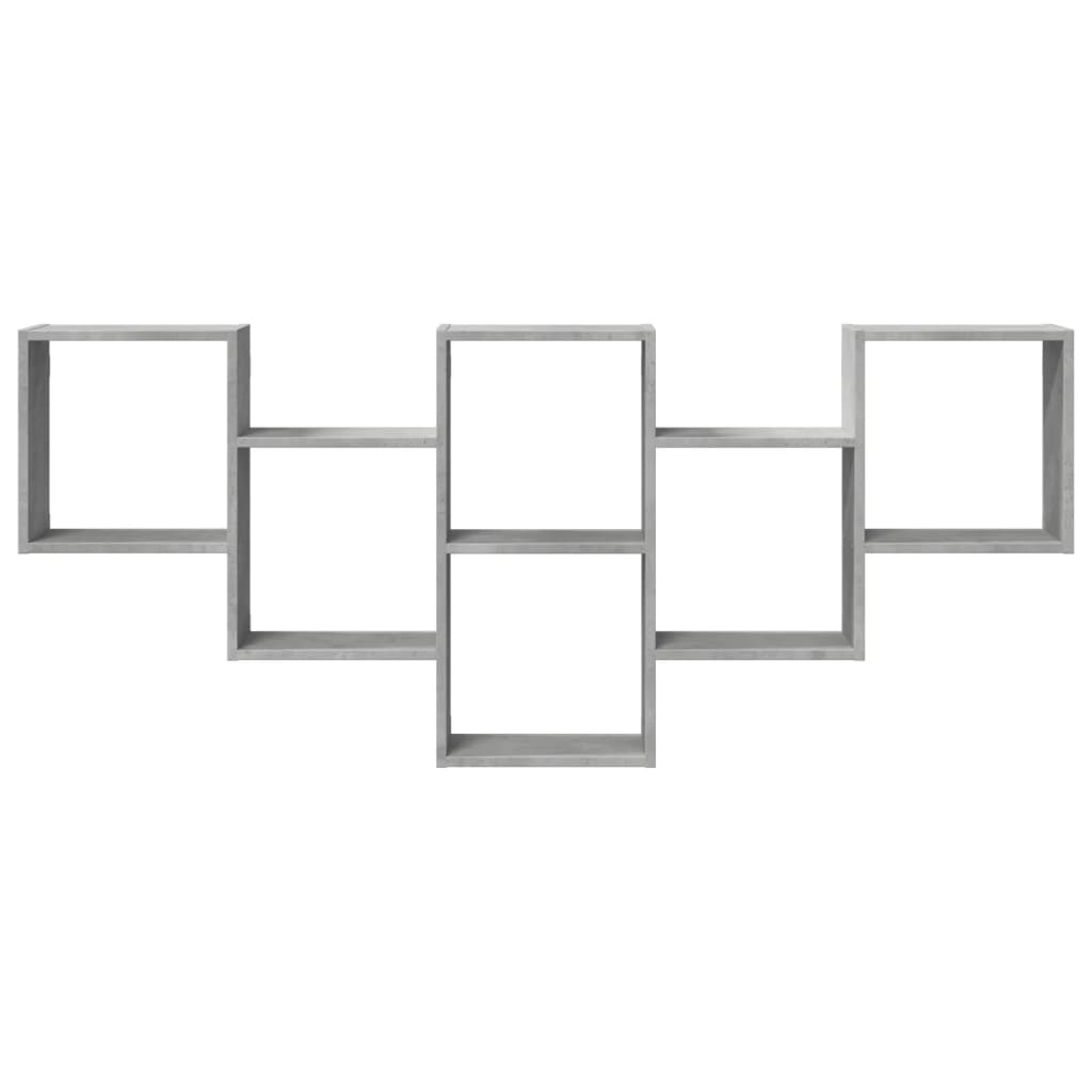 vidaXL Ραφιέρα Τοίχου Γκρι Σκυροδέματος 159x18x66 εκ. από Επεξ. Ξύλο