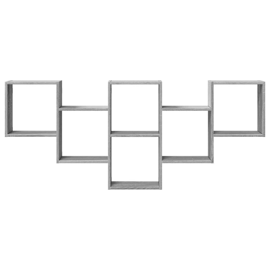 vidaXL Ραφιέρα Τοίχου Γκρι Sonoma 159x18x66 εκ. Επεξεργασμένο Ξύλο