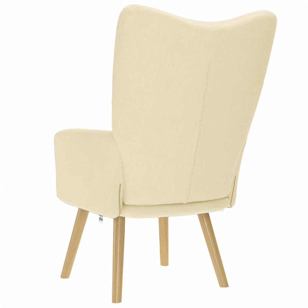 vidaXL Πολυθρόνα Relax Κρεμ Υφασμάτινη