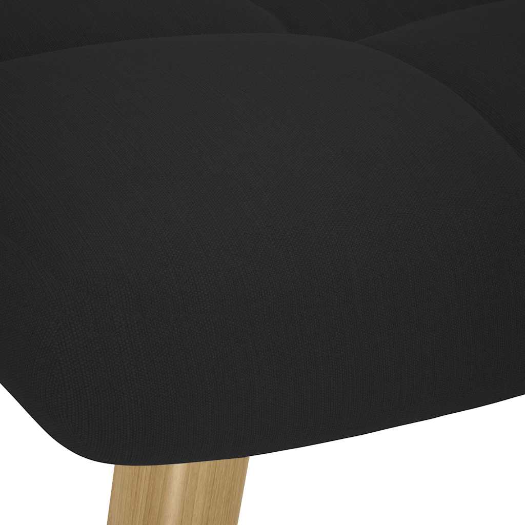 vidaXL Πολυθρόνα Relax Μαύρο Υφασμάτινη με Υποπόδιο