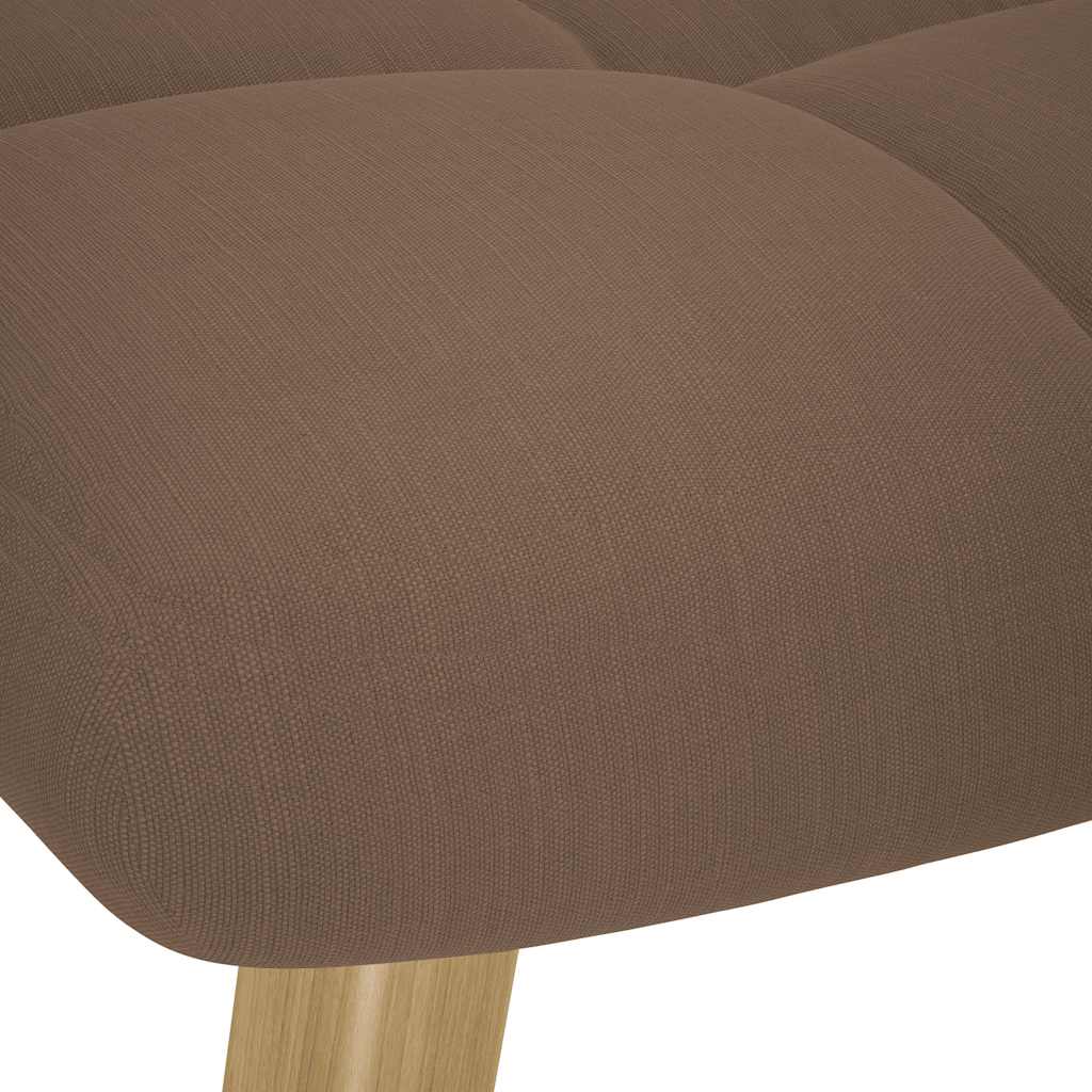 vidaXL Πολυθρόνα Relax Καφέ Υφασμάτινη με Υποπόδιο