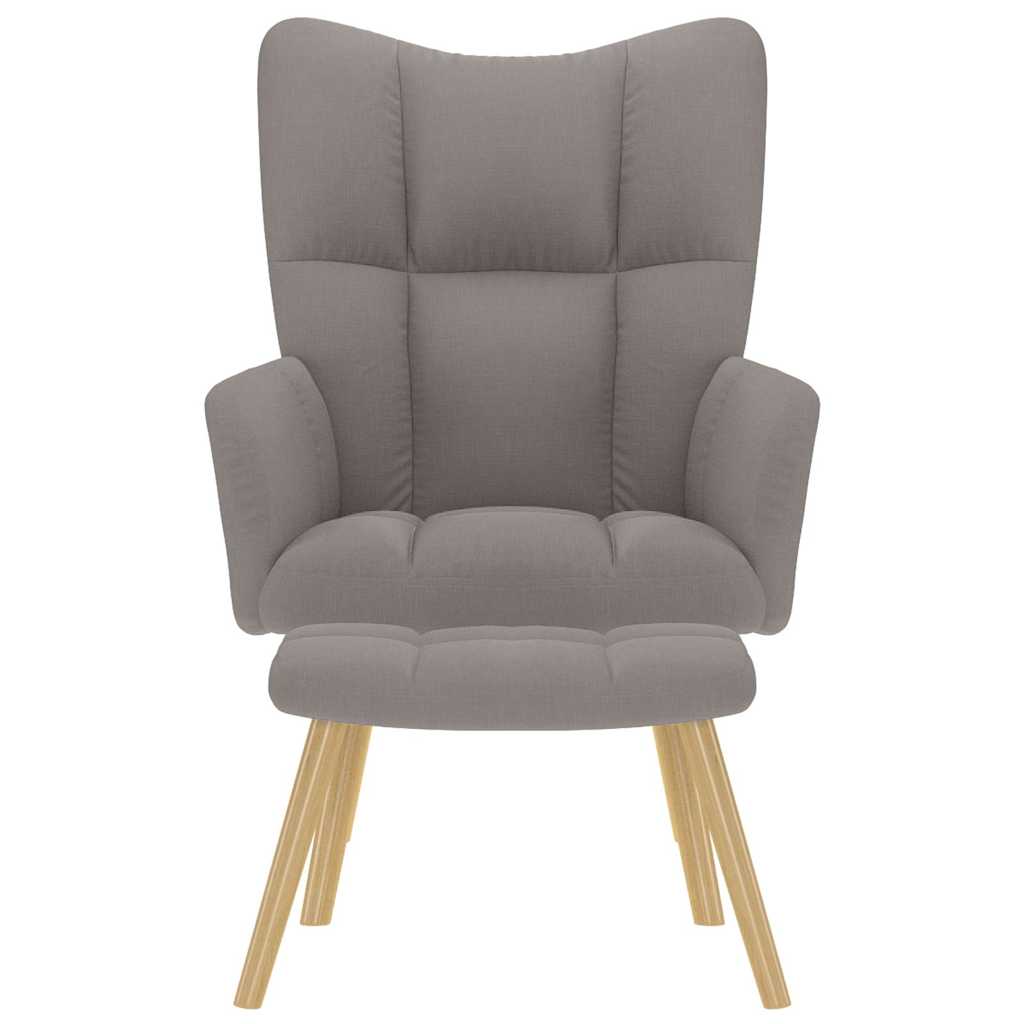 vidaXL Πολυθρόνα Relax Taupe Υφασμάτινη με Υποπόδιο