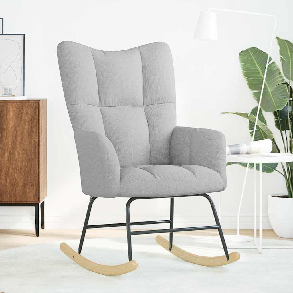 vidaXL Κουνιστή καρέκλα Cloud Grey Fabric