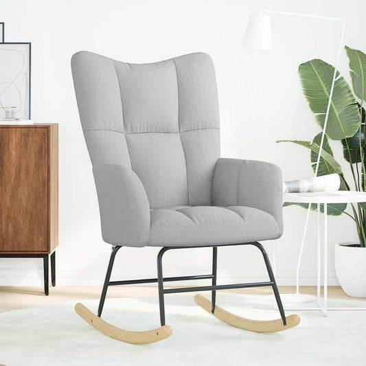 vidaXL Κουνιστή καρέκλα Cloud Grey Fabric