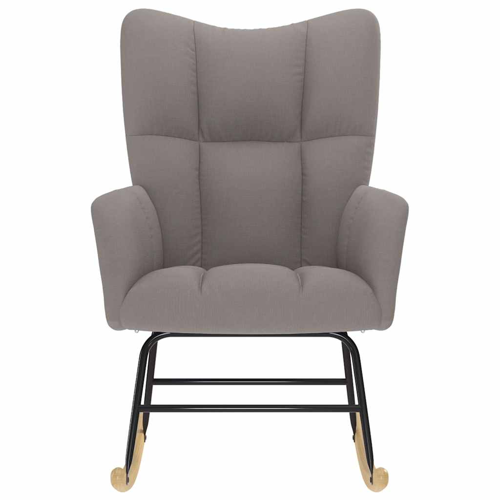 vidaXL Κουνιστή Πολυθρόνα Taupe Υφασμάτινη