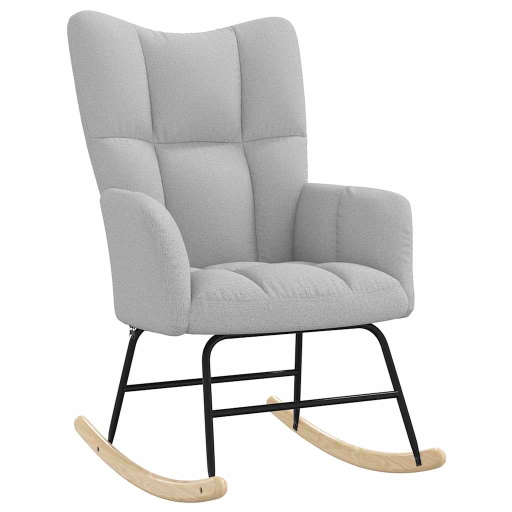 vidaXL Κουνιστή καρέκλα με υποπόδιο Cloud Grey Fabric