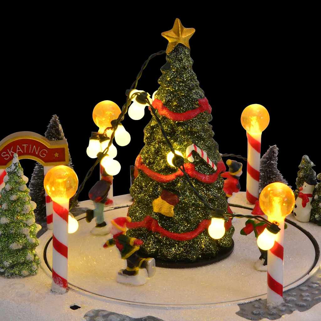 vidaXL Χριστουγεννιάτικο Χωριό Πολύχρωμο 22 x 21.5 x 17 εκ Πλαστικό