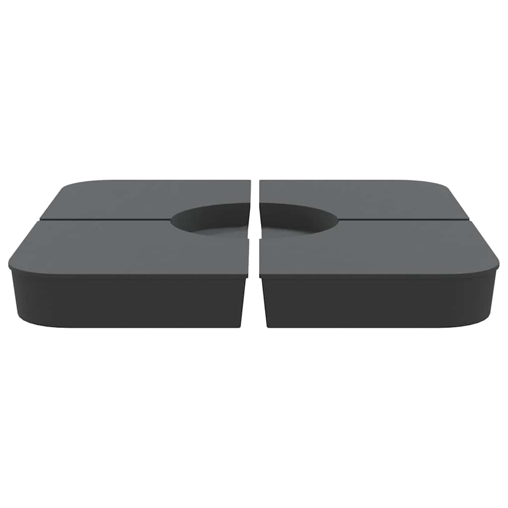 vidaXL 4 τεμαχίων σετ βάσης ομπρέλας για ομπρέλα με σταυρό 100 kg PP