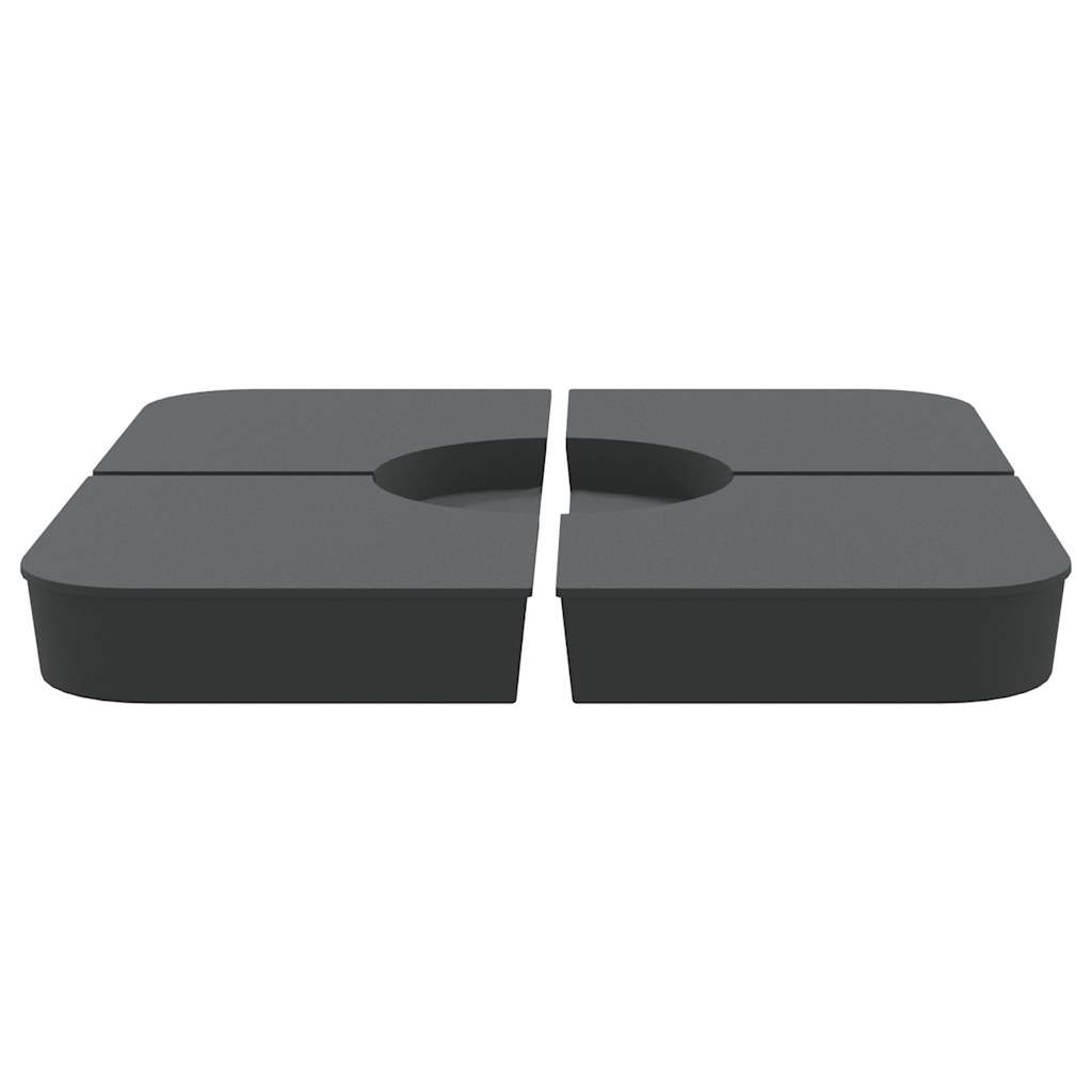 vidaXL 4 τεμαχίων σετ βάσης ομπρέλας για ομπρέλα με σταυρό 100 kg PP