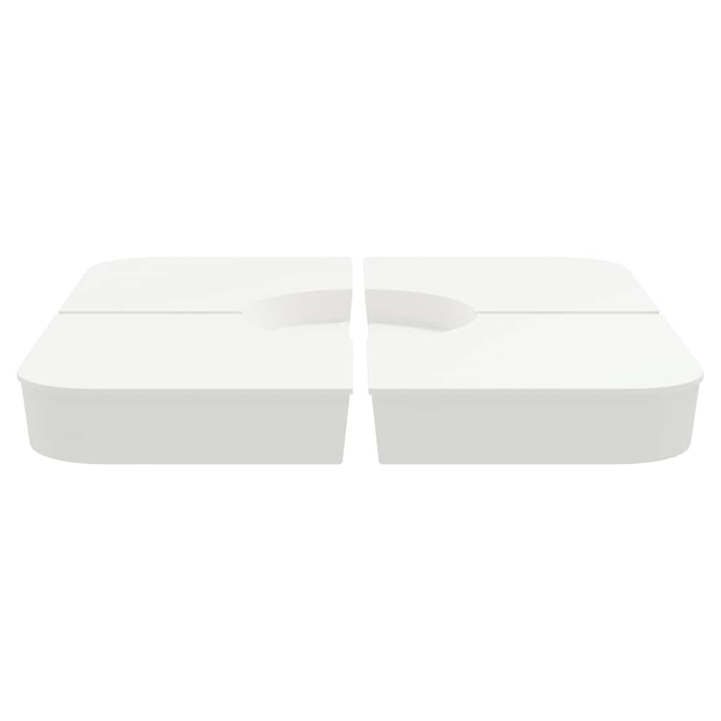 vidaXL 4 τεμαχίων σετ βάσης ομπρέλας για ομπρέλα με σταυρό 100 kg PP