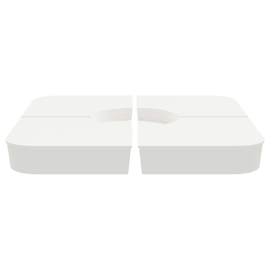 vidaXL 4 τεμαχίων σετ βάσης ομπρέλας για ομπρέλα με σταυρό 100 kg PP