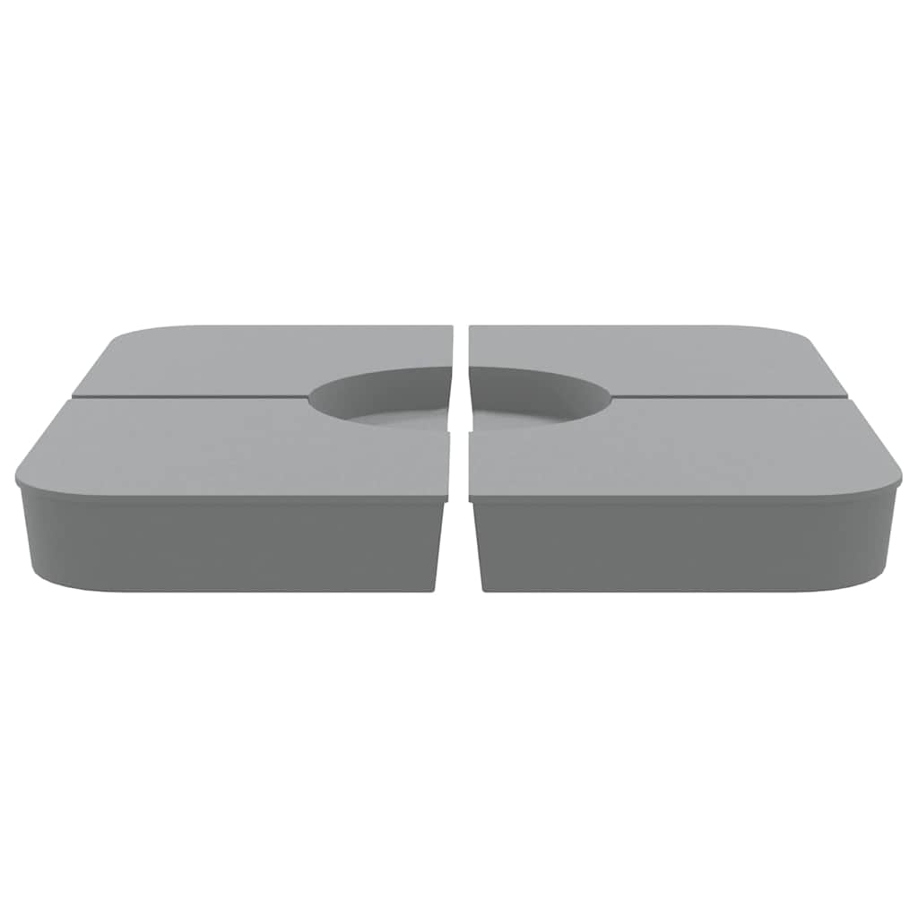 vidaXL 4 τεμαχίων σετ βάσης ομπρέλας για ομπρέλα με σταυρό 100 kg PP