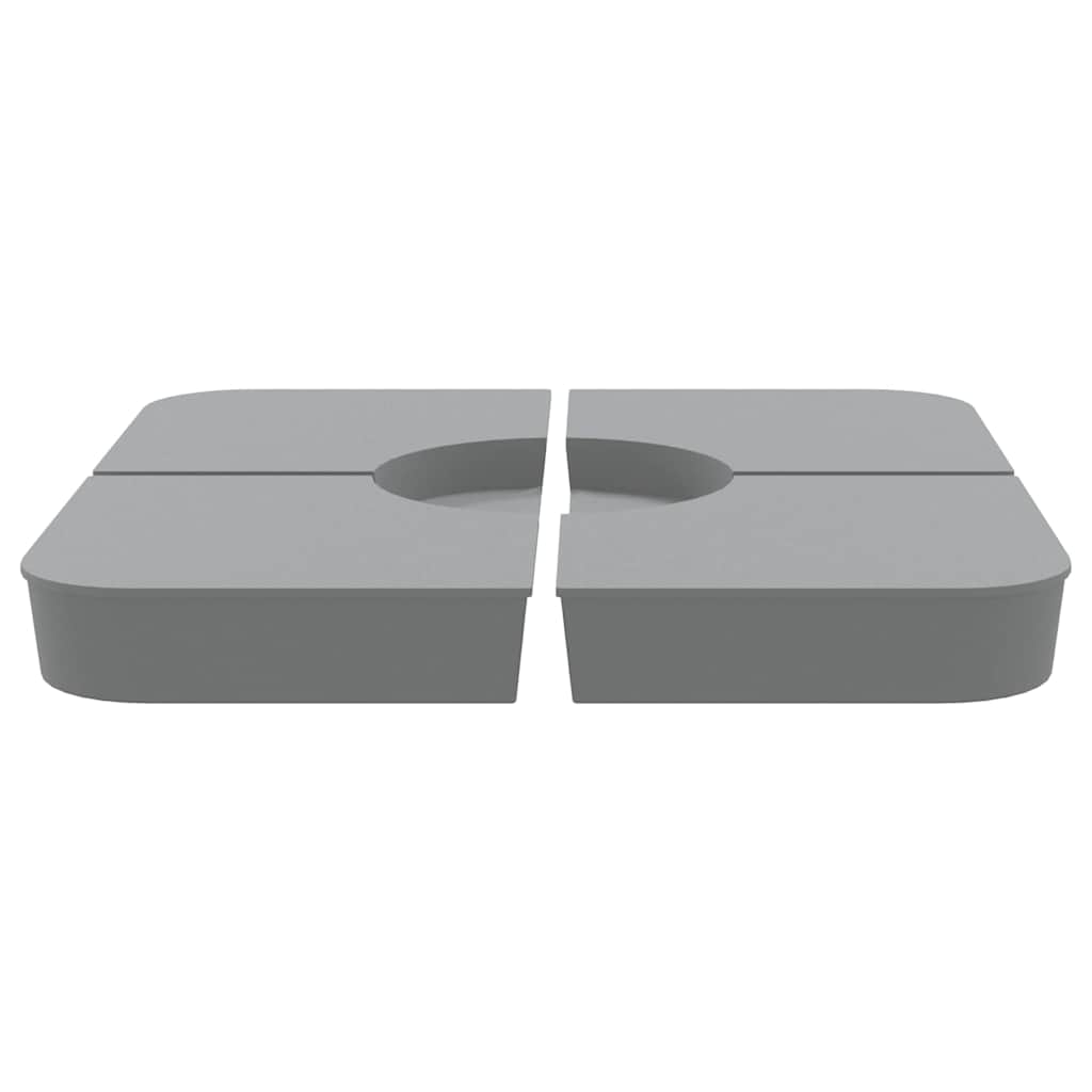 vidaXL 4 τεμαχίων σετ βάσης ομπρέλας για ομπρέλα με σταυρό 100 kg PP