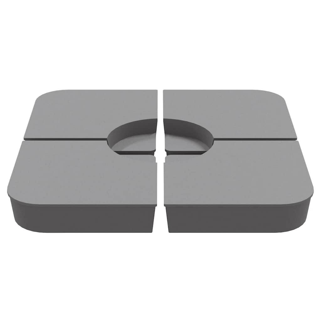 vidaXL 4 τεμαχίων σετ βάσης ομπρέλας για ομπρέλα με σταυρό 100 kg PP