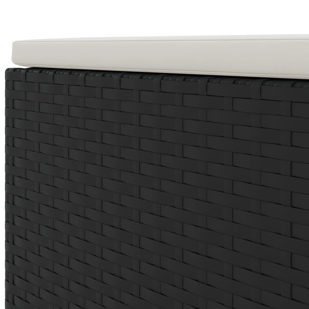 vidaXL Σαλόνι Κήπου Σετ 4 Τεμαχίων Μαύρο Συνθετικό Ρατάν με Μαξιλάρια