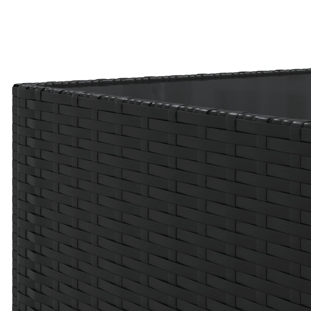 vidaXL Σαλόνι Κήπου 7 Τεμαχίων Μαύρο από Συνθετικό Ρατάν με Μαξιλάρια