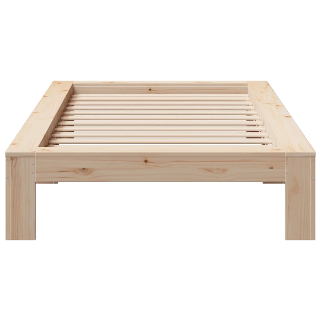 vidaXL Σκελετός Κρεβατιού Χωρίς Στρώμα 90x190 εκ Μασίφ Ξύλο Πεύκου